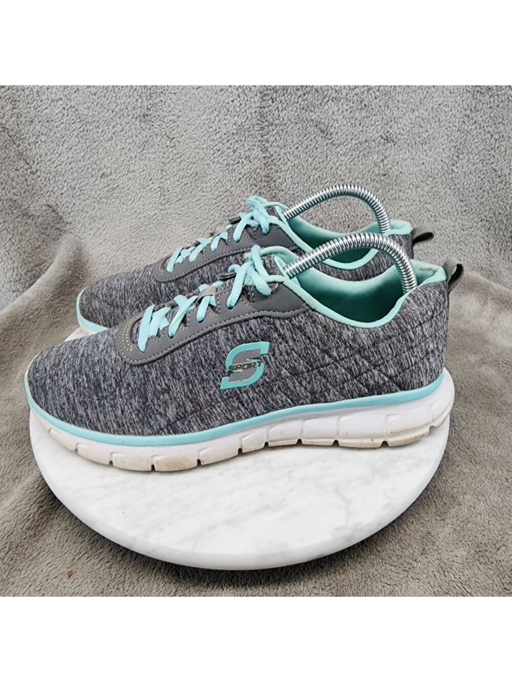 Skechers Shoes Womens Size 8.5 S Sport Gray Lace Up Sneakers *Read*